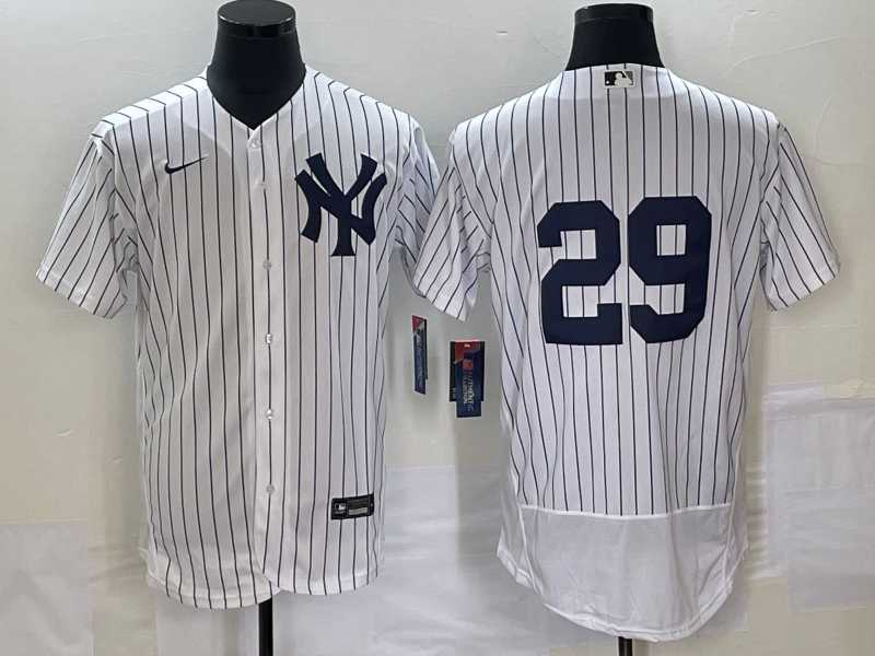 Men%27s New York Yankees #29 Gio Urshela White No Name Flex Base Stitched Baseball Jersey->new york yankees->MLB Jersey